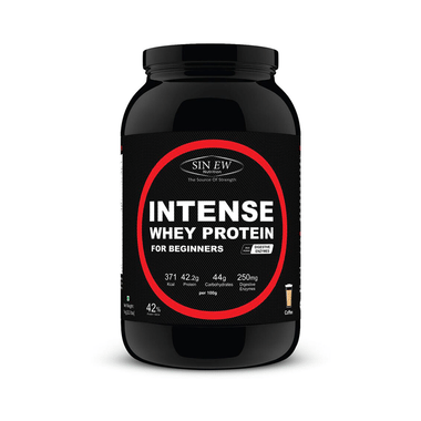 Sinew Nutrition Intense Whey Protein For Beginners With Digestive Enzymes Coffee