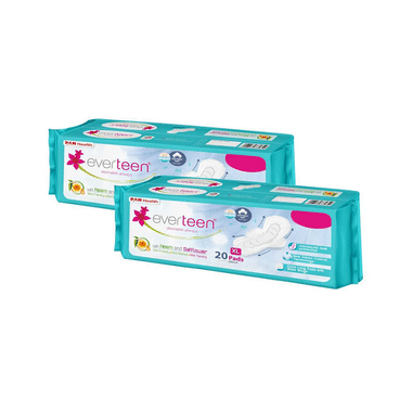 Everteen Cottony Dry Pads with Neem and Safflower (20 Each) XL