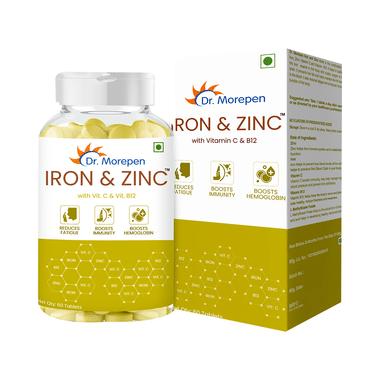 Dr. Morepen Iron & Zinc with Vitamin C & B12 Tablet