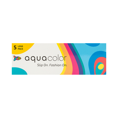 Aquacolor Daily Disposable Colored Contact Lens With UV Protection Optical Power -1 Icy Blue