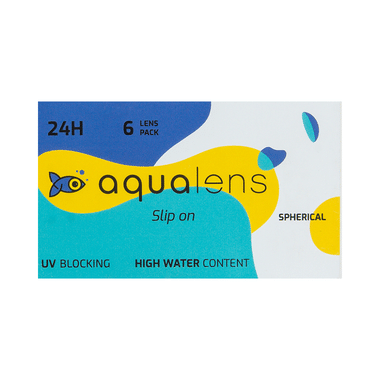 Aqualens 24H Contact Lens With High Water Content & UV Protection Optical Power -2 Transparent Spherical