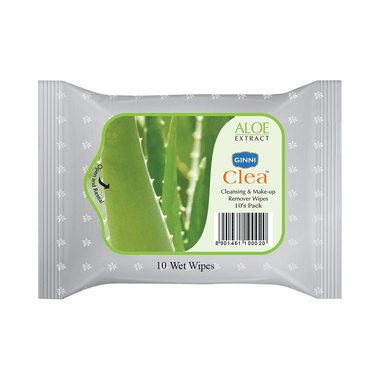 Ginni Clea Cleansing & Make-Up Remover Wipes Aloe Extract