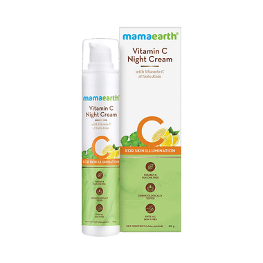 Mamaearth Vitamin C Night Cream | Paraben & Silicone-Free | For All Skin Types