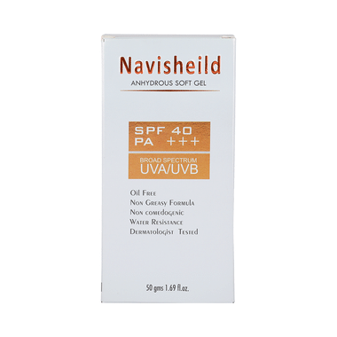 Navishield Anhydrous Soft Gel With SPF 40 PA+++ | UVA/UVB Protection | Water-Resistant