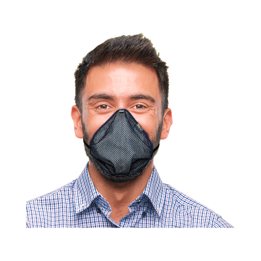 3bo XL Deltoid Turbo Face Mask In Navy Mesh With Navy Binding