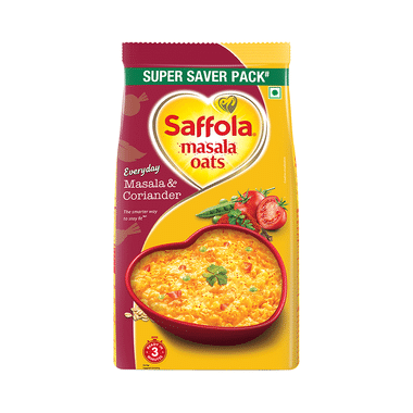 Saffola Masala Oats With High Fibre & Protein | Flavour Masala & Coriander