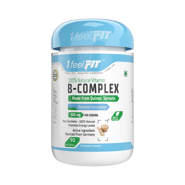 IFeelFIT 100%Natural Vitamin B-Complex Made From Quinoa Sprouts 500mg Veg Capsule