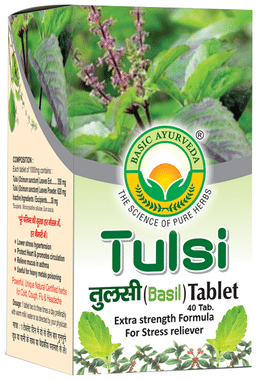 Basic Ayurveda Tulsi Basil Tablet Buy bottle of 40.0 tablets at