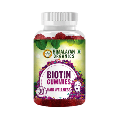 Himalayan Organics Biotin Gummies for Hair, Nails & Skin Health