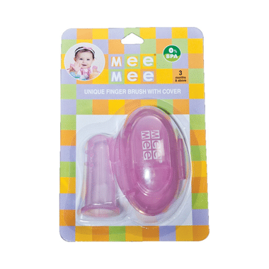 Mee Mee Unique Finger Brush With Cover Pink