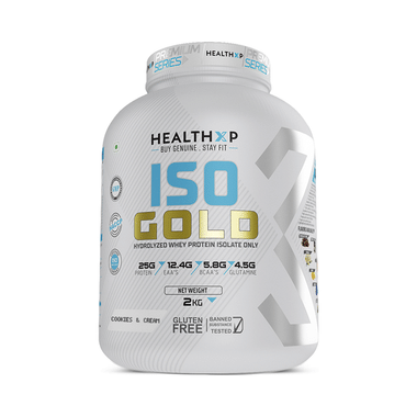 HealthXP Iso Gold Whey Protein Isolate Cookies & Cream