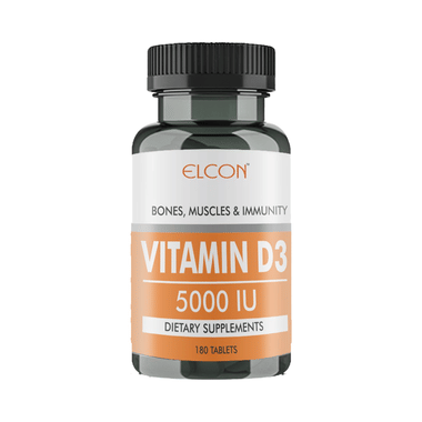 <span style='color:#626A7A'>Elcon Vitamin D3 5000IU Tablet</span>