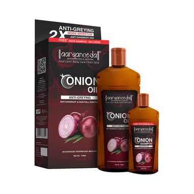 Aryanveda Onion Oil 100ml with Onion Shampoo 30ml Free