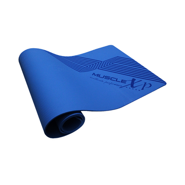 MuscleXP Designer Yoga Mat with Cover Bag 6mm Blue