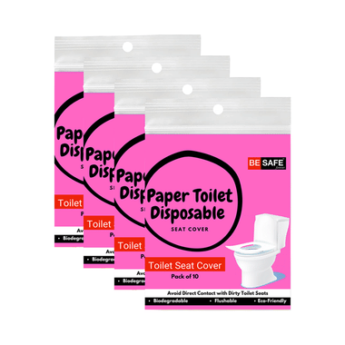 Be Safe Forever Disposable Paper Toilet Seat Cover (10 Each) Pink