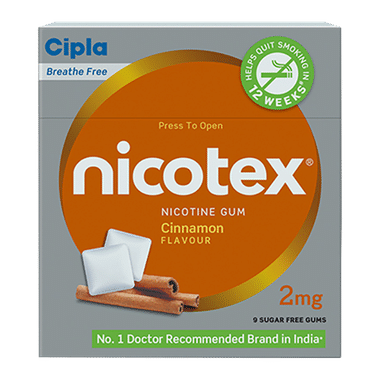 Nicotex 2mg Chewing Gums Cinnamon Pack Of 2