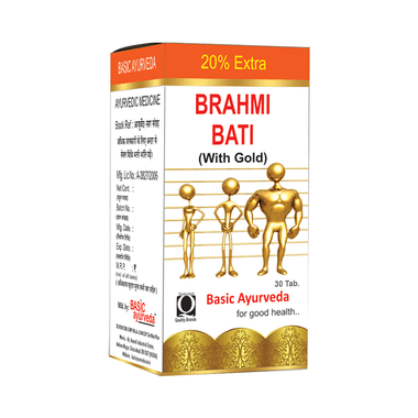 Basic Ayurveda Brahmi Bati With Gold