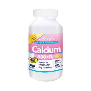 21st Century Calcium 500 + D3 Tablet