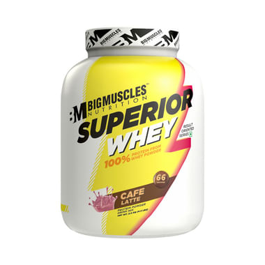 Big  Muscles Superior Whey Protein Powder Cafe Latte