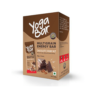 Yoga Bar Multigrain Protein Energy Bar | Flavour Chocolate Chunk Nut Pack Of 10