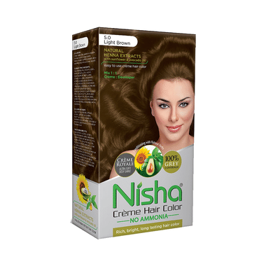 Nisha Creme Hair Color Light Brown