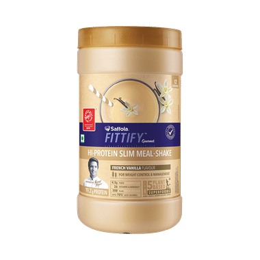 Saffola Fittify Gourmet Hi-Protein Slim Meal-Shake Powder (420gm Each) French Vanilla