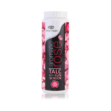 Aloe Veda Talc With Sunscreen Aromatic Rose