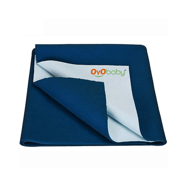 Oyo Baby Waterproof Bed Protector Baby Dry Sheet XL Dark Sea Blue