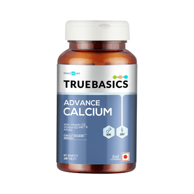 TrueBasics Advance Calcium With Vitamin D3 & K2-MK7 For Bones & Joints Health | Tablet