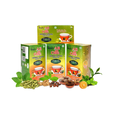 Sneh All In One Herbal Lemon Green Tea | Sugar Free