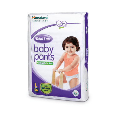 Himalaya Total Care Baby Pants | With Anti-Rash Shield & Wetness Indicator | Size Large