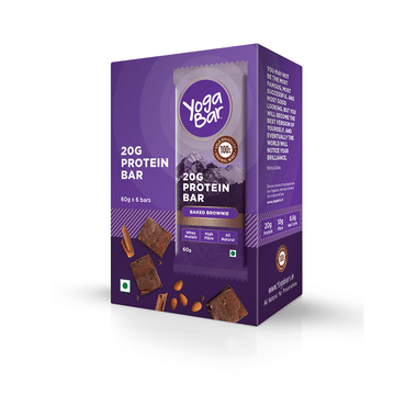 Yoga Bar 20gm Protein Bar For Nutrition | Flavour Chocolate Brownie Pack Of 6