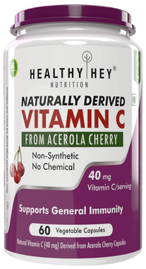 HealthyHey Nutrition Naturally Derived Vitamin C 40mg Vegetable Capsule HealthyHey Nutrition Naturally Derived Vitamin C 40mg Vegetable Capsule