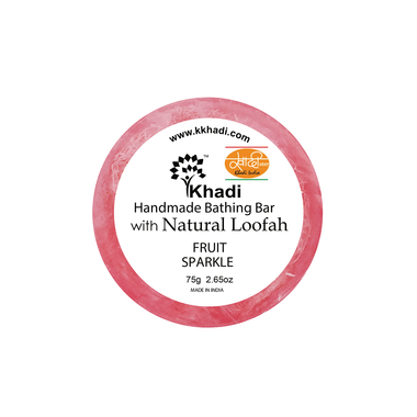 Khadi India Fruit Sparkle Natural Loofah Handmade Bathing Bar