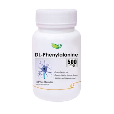 Biotrex DL-Phenylalanine 500mg Veg Capsule