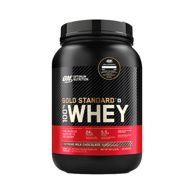 Optimum Nutrition (ON) Gold Standard 100% Whey Protein | For Muscle Recovery | No Added Sugar | Flavour Powder Extreme Milk Chocolate