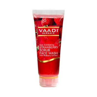 Vaadi Herbals Value Pack Of Strawberry Scrub Face Wash With Mulberry Extract