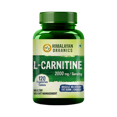 Himalayan Organics L-Carnitine 2000mg For Weight Management, Muscle Recovery & Energy | Veg Tablet