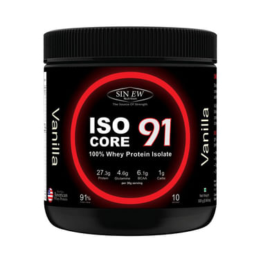 Sinew Nutrition Isocore91 100% Whey Protein Isolate Powder Vanilla