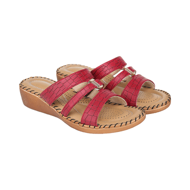 Trase Doctor Ortho Slippers for Women 5 UK Cherry 075