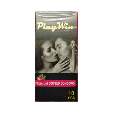 Play Win Premium Dotted Condom Strawberry