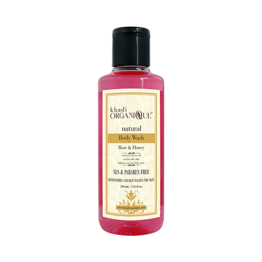 Khadi Organique Natural Body Wash Rose And Honey SLS Paraben Free