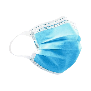 Vandelay 3 Ply Disposable Face Mask With Soft Ear Loop (5 Each) Blue