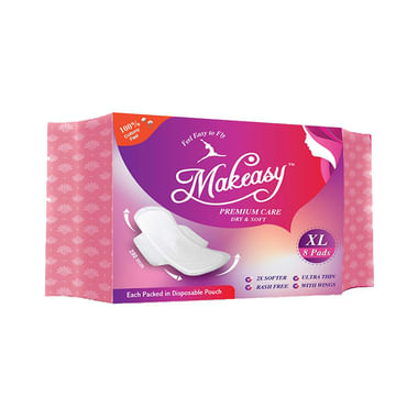 Makeasy Premium Care Pads XL With Disposable Pouch Pack Of 5