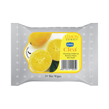 Ginni Clea Cleansing & Make-Up Remover Wipes Lemon Extract