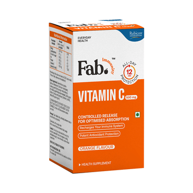 Rubicon Fab Immunity Vitamin C 500mg Controlled Release Tablet Orange