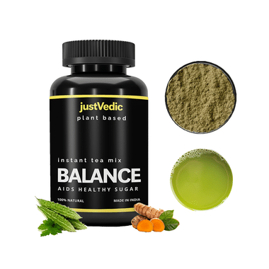 Just Vedic Plant Based Instant Tea Mix Balance Aids Healthy Sugar