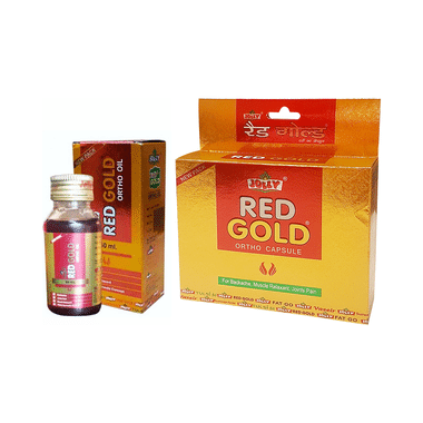 Jolly Combo Pack Of Red Gold Ortho Capsules & Oil