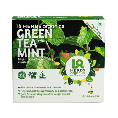 18 Herbs Organics Green Tea Bag (1.25gm Each) With Mint