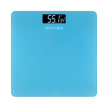 Pointrek Digital/LCD Weighing Scale Blue Glass